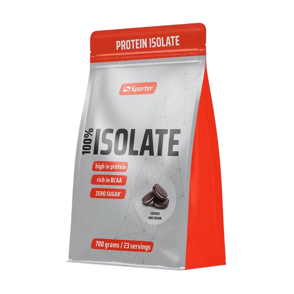 Ізолят сироваткового протеїну Sporter 100% Isolate Печиво з кремом, в порошку, 700 г