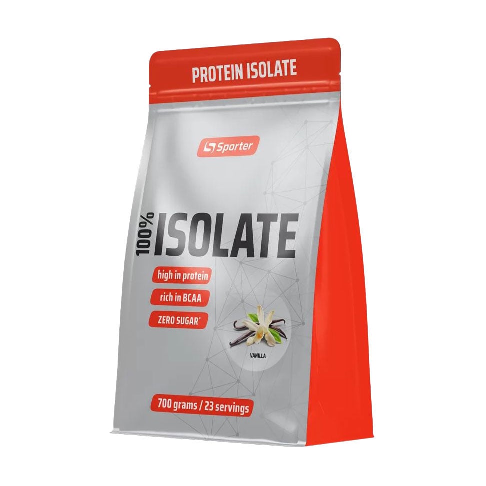 Ізолят сироваткового протеїну Sporter 100% Isolate Ваніль, в порошку, 700 г